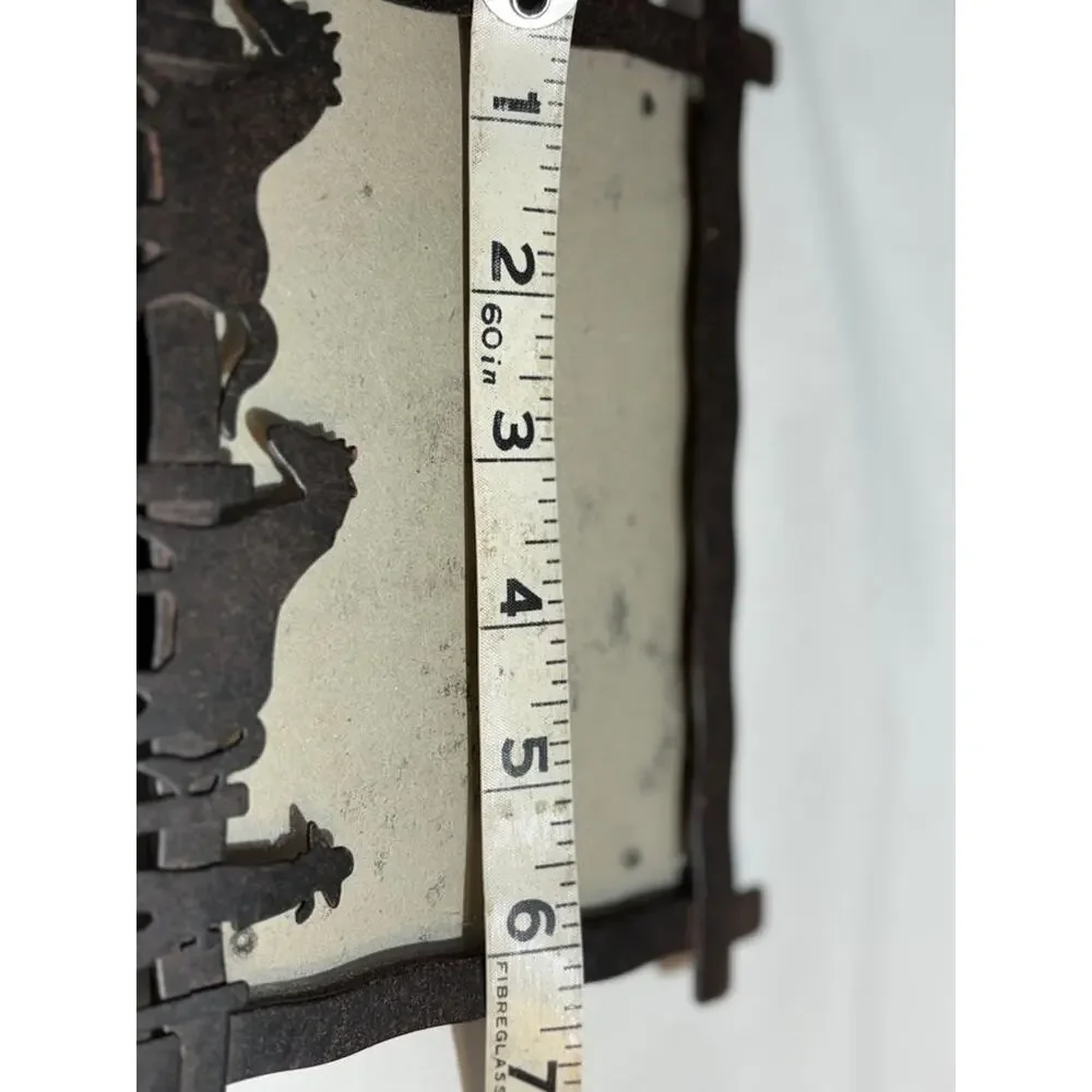 Vintage Western-Themed Metal Picture Frame 4x6